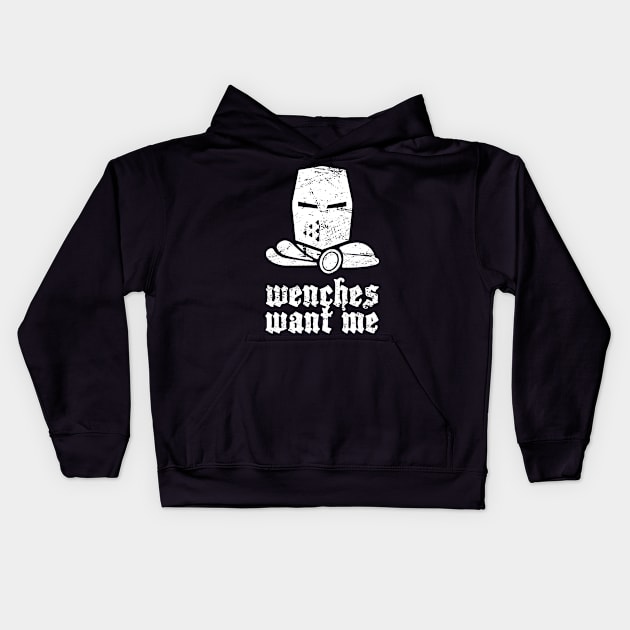 "Wenches Want Me" - Renaissance Festival Kids Hoodie by MeatMan